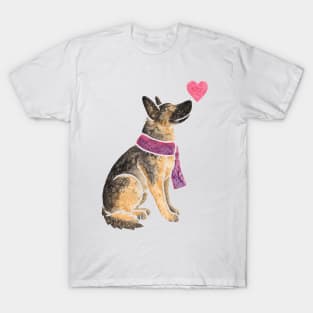 Watercolour German Shepherd Dog T-Shirt